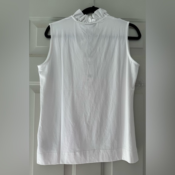 Daily Sports Patrice Sleeveless Polo Shirt- White Size Large - Picture 4 of 5